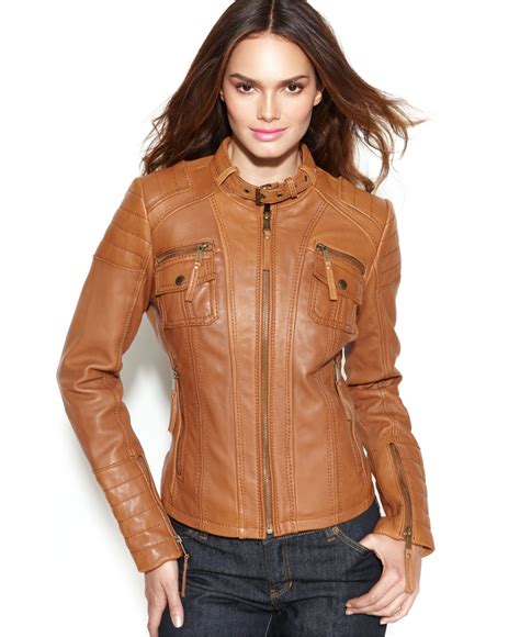 leather jacket michael kors women's|Michael Kors jackets women's sale.